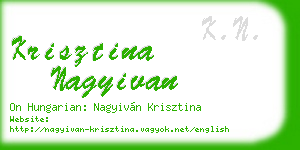 krisztina nagyivan business card